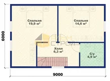 Коттедж с мансардой Феникс 2К