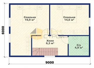 Коттедж с мансардой Феникс 2К