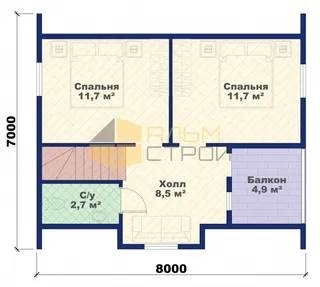 Коттедж с мансардой Классический