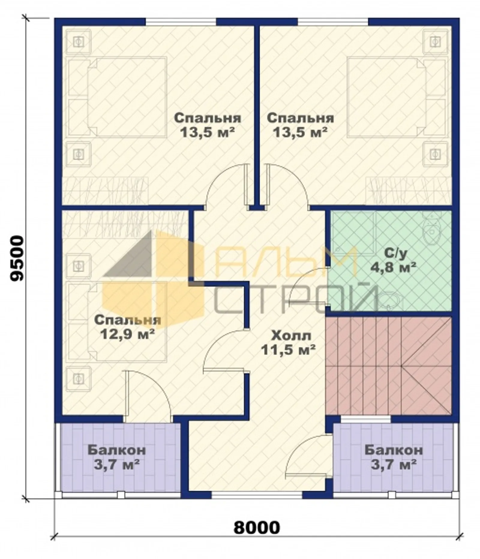 Коттедж с мансардой Кёльн