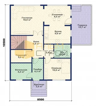 Двухэтажный коттедж Ривьера