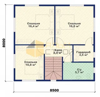 Двухэтажный коттедж Фортуна