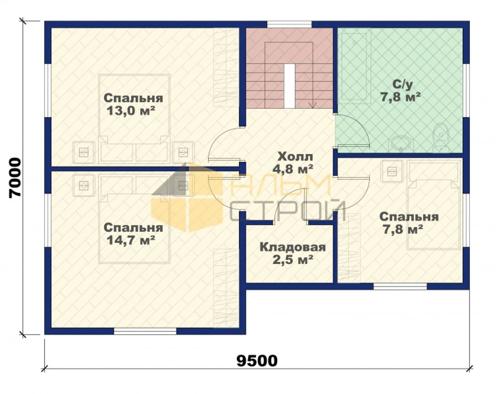 Коттедж с мансардой Подмосковье
