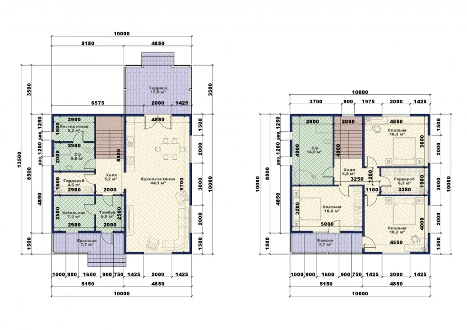 Двухэтажный коттедж Удачный