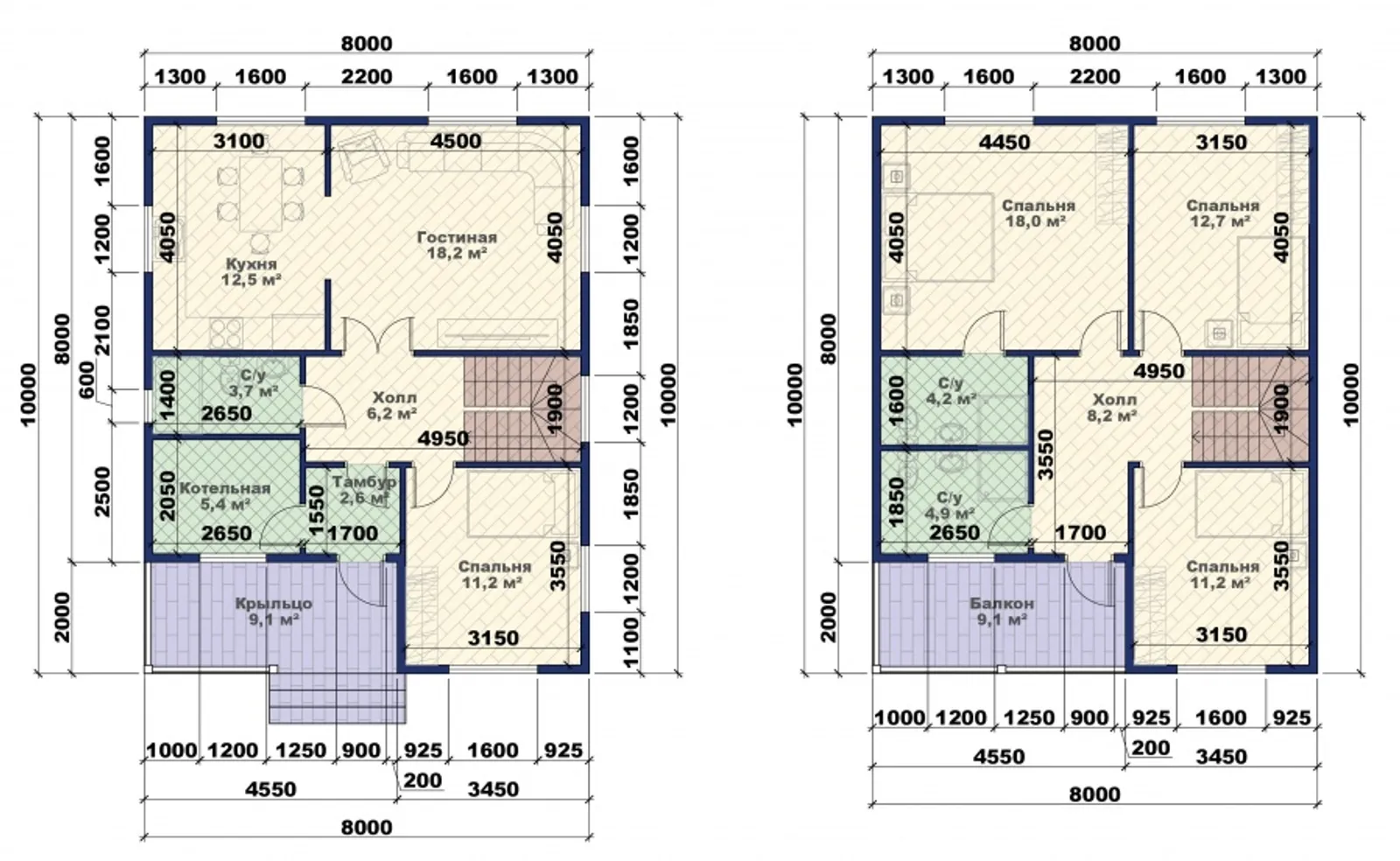 Коттедж с мансардой Кашира