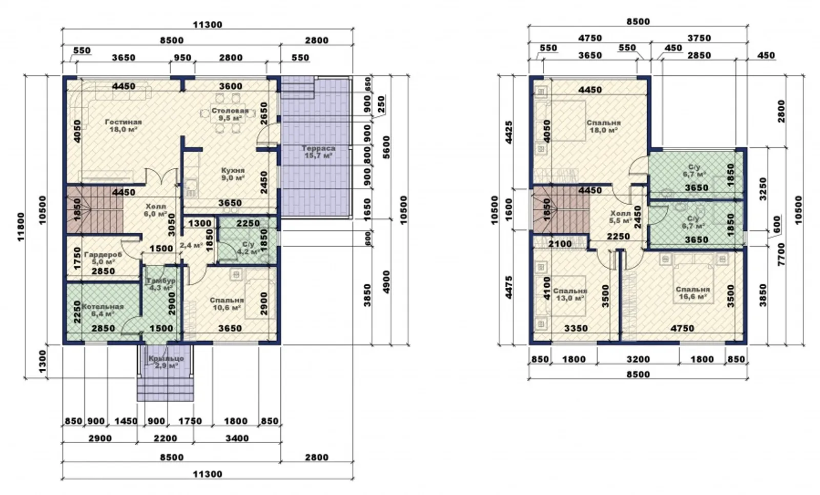 Двухэтажный коттедж Ривьера